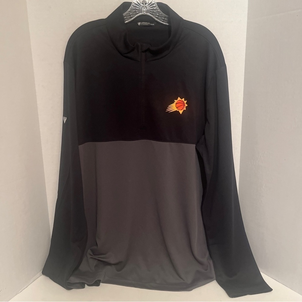 Men's Levelwear Black NBA Phoenix Suns Pursue Quarter-Zip Jacket Windbreaker XXL